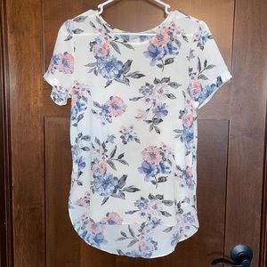 Kaileigh Ivory Short Sleeve Blouse